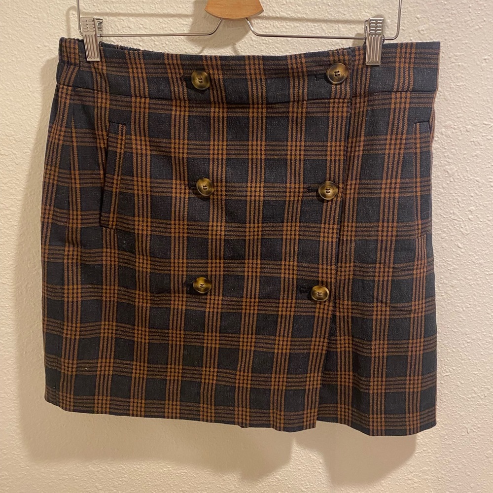 Madewell Plaid Skirt - L